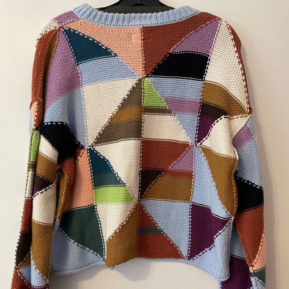 NWT MOTHER The Skipper Bell Jumper Sweater (Deja Vu) Size Small - Picture 8 of 11